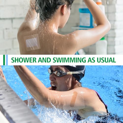 Nuozodki 50pcs 8 x 10 Inch Waterproof Tattoo Bandages — Second Skin Cover Up for Swimming, Clear Film Dressing