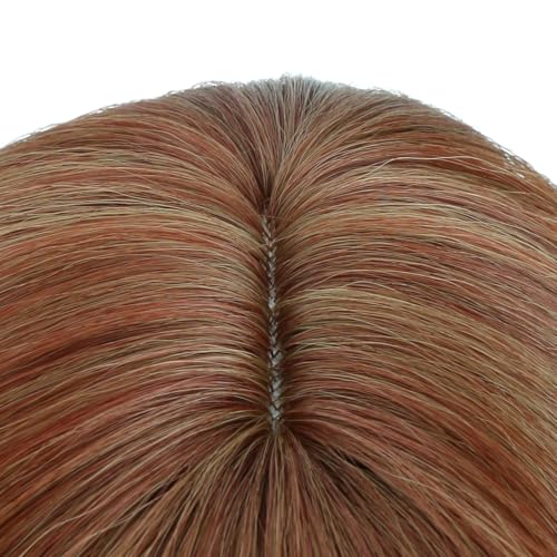 Short Dark Orange Bob Wig - Heat Resistant Synthetic Cosplay Hair
