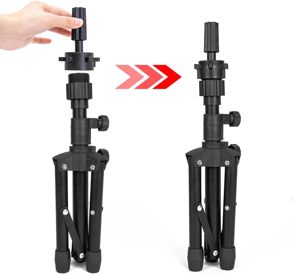 Wig Stand Tripod - 25 Inch Adjustable Mannequin Head Stand for Training & Canvas Block Heads | Lightweight Design