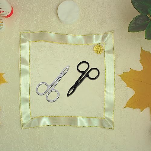WLLHYF 2-Piece Eyebrow Scissors & Handle Tweezers Set