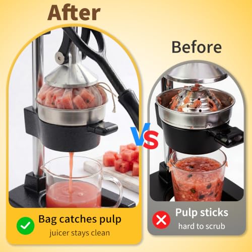 Fevbcnrj 10 Pack Reusable Juicer Bags for Cast Iron Juicer, 9.84 x 13.78 Inch