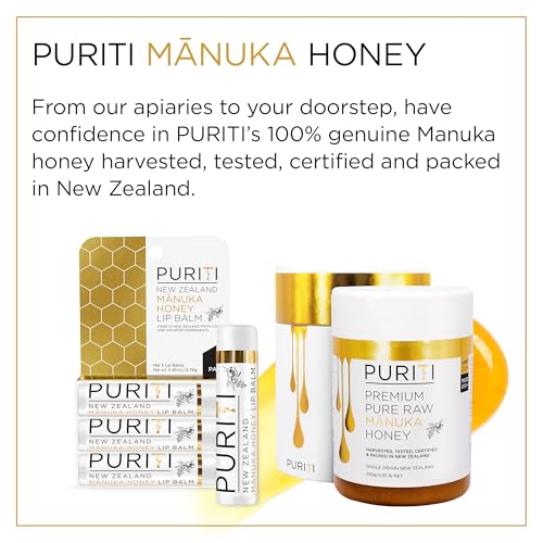PURITI Manuka Honey Lip Balm 3-Pack – Soothing & Moisturizing