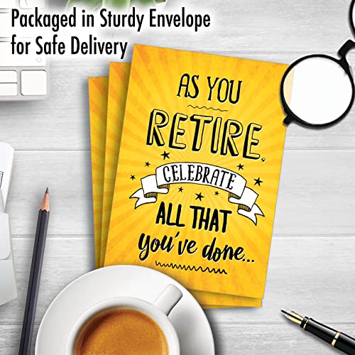 Funny Retirement Greeting Cards - Set of 3 with Envelopes