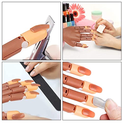 Deciniee Left Nail Hand for Acrylic Nails with Coffin Tips & 100 Reusable Tips
