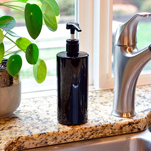 Youngever 4 Pack 24oz Reusable Pump Bottles for Shampoo & More - Leak-proof Lockable Dispensers