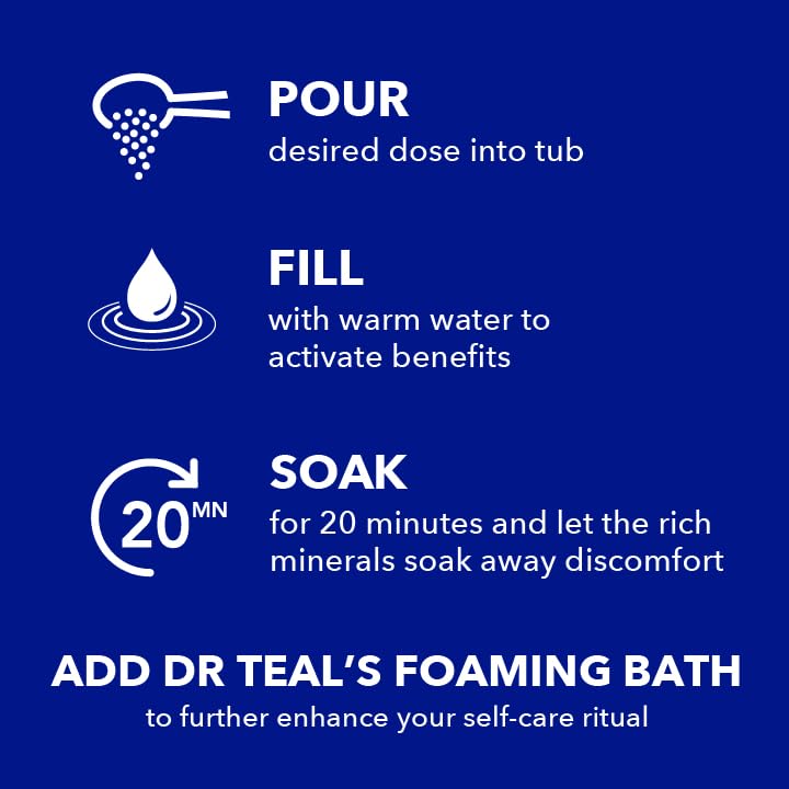 Dr Teal's Epsom Salt Soak Trio: Lavender, Eucalyptus & Rosemary, 48 oz (3 Pack)