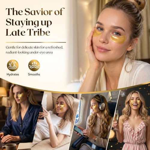 80 PCS Gold Collagen Eye Patches for Dark Circles & Puffiness
