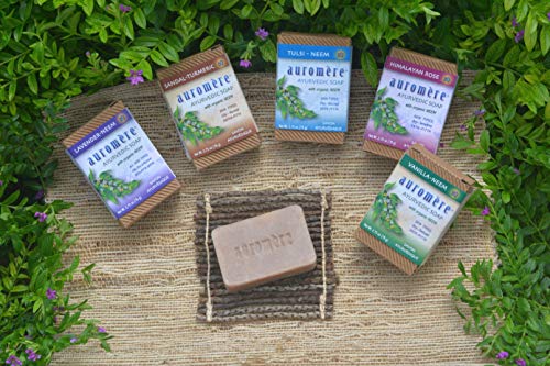 Auromere Lavender Neem Bar Soap - Eco-Friendly 2.75 oz (Pack of 3)