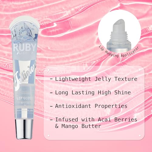 Ruby Kisses Jellicious Lip Gloss with Mango Butter - 3 Pack