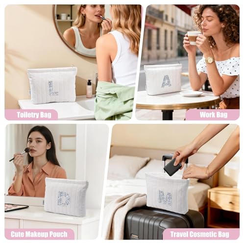 Personalized Diamond Makeup Bag for Women - A-Z Bag (S)