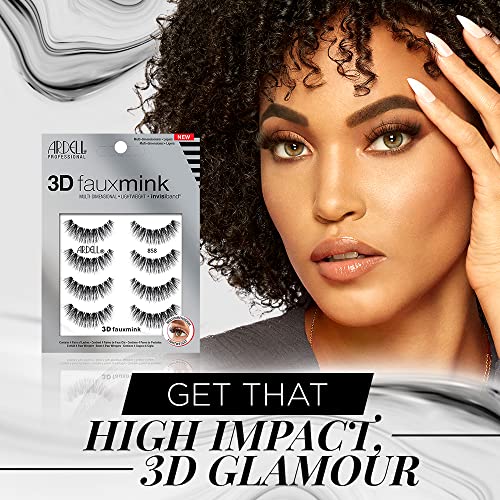 Ardell 3D Faux Mink Lashes 858 - Reusable Lightweight Strip Lashes
