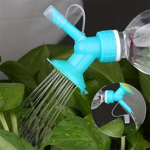 Dual Head Bottle Watering Sprinkler - 2-in-1 Nozzle Sprayer for Seedlings, Indoor Plants & Garden Pots