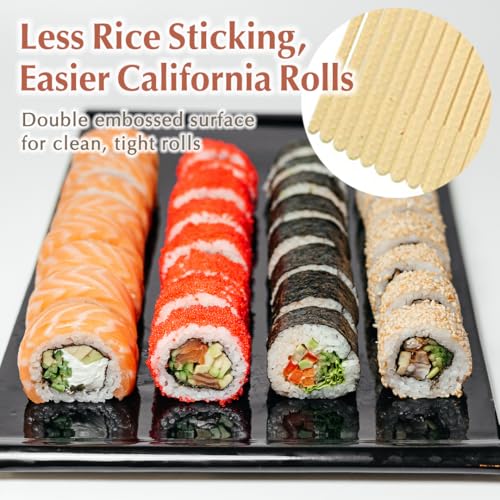 TIKUSAN Non-Stick Sushi Rolling Mat - Japanese Double Embossed Design