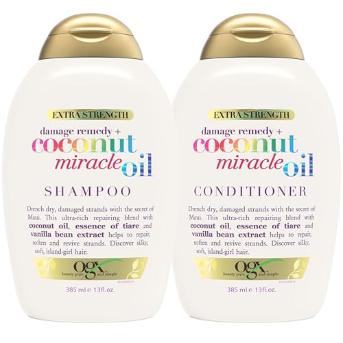 OGX Extra Strength Coconut Miracle Oil Shampoo & Conditioner Set (13 oz)