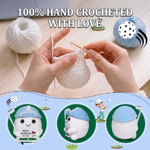 Handmade Crochet Golf Ball Gift - Fun Golf Decor for Lovers