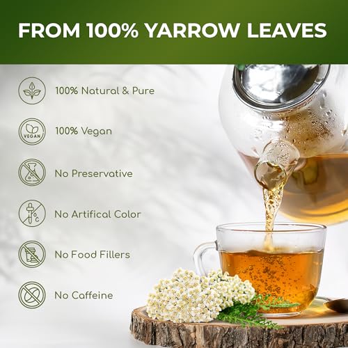 TOG999 Yarrow Leaf Herbal Tea Bags - 60 Count, Caffeine-Free & Vegan