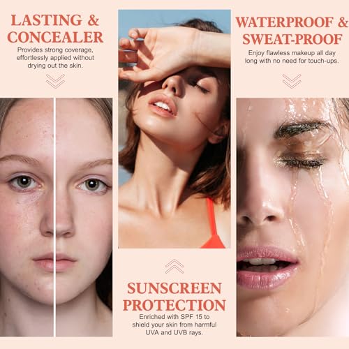 Find Back Color Changing Foundation SPF 15 - Long Lasting Moisturizing Liquid Makeup