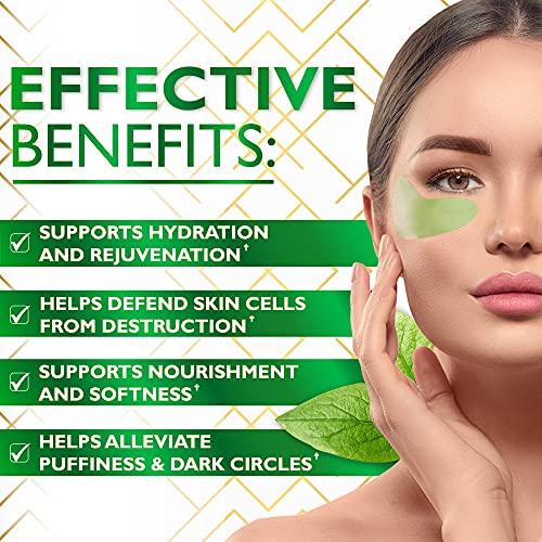 Lorelis Lab Green Tea Eye Patches - 60 Count for Puffy Eyes & Dark Circles