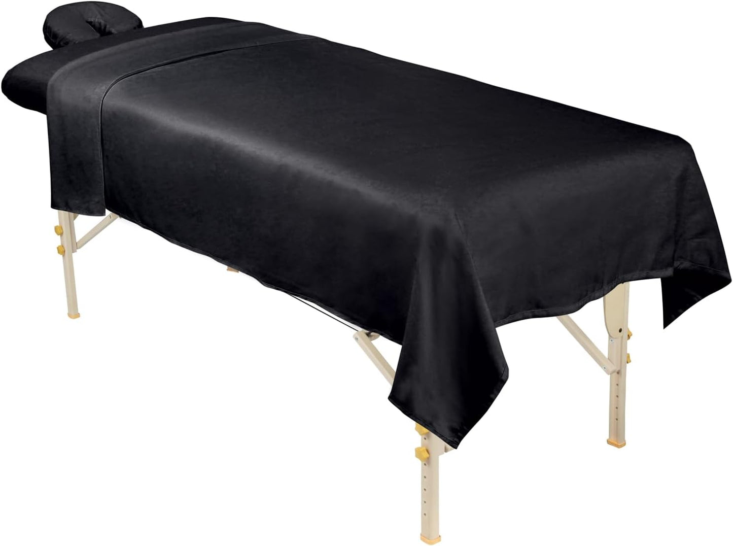 Premium Microfiber Massage Sheet Set - Ultra-Light, Stain & Wrinkle-Resistant | Black 3-Piece Set