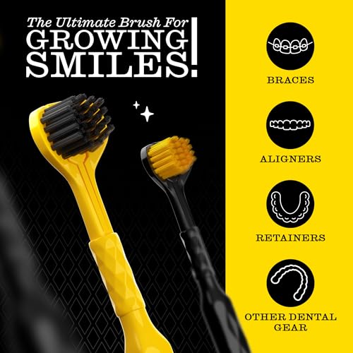 TWICE 3D Triple-Head Toothbrush for Sensitive Gums – 2-Pack