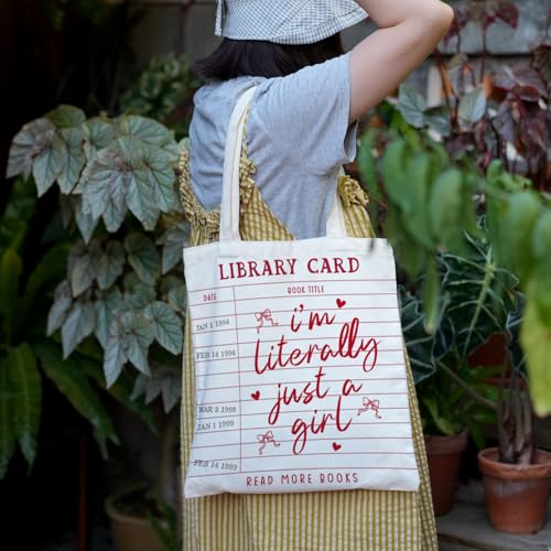 Library Card Tote Bag for Book Lovers - Perfect Christmas Gift