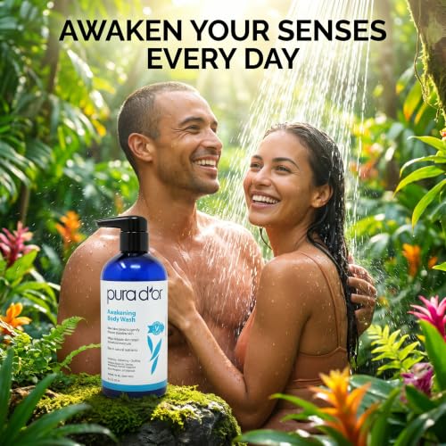 PURA D'OR Awakening Body Wash - Aloe Vera & Lavender - 16 Oz