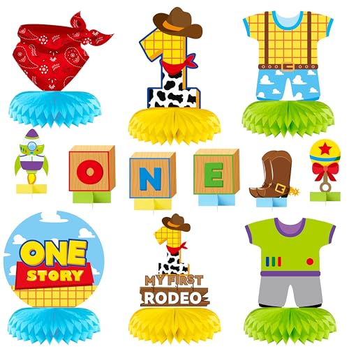 Boy Story Honeycomb Centerpieces - 12PCS Birthday Party Decor