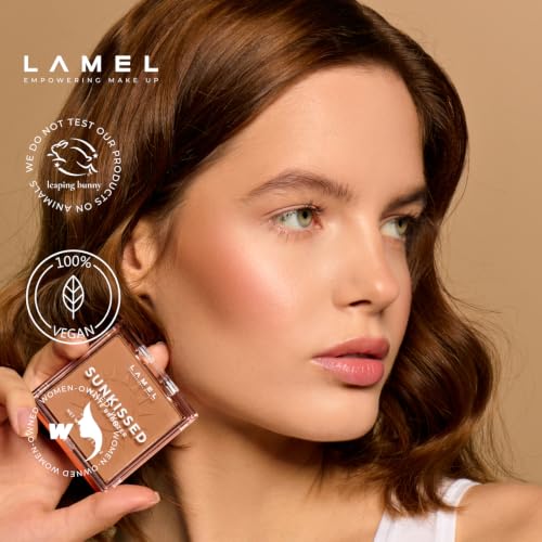 Lamel Sunkissed Matte Bronzer Powder - Warm Brown, Vegan & Cruelty-Free