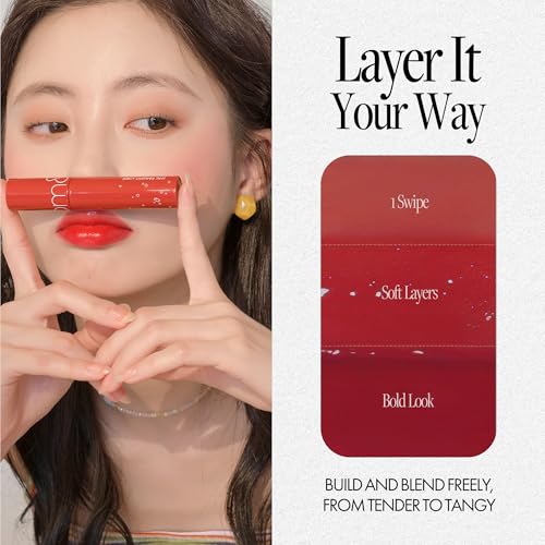 rom&nd Juicy Lasting Tint - 12HR Lip Stain, Glossy Finish, #16 Corni Soda