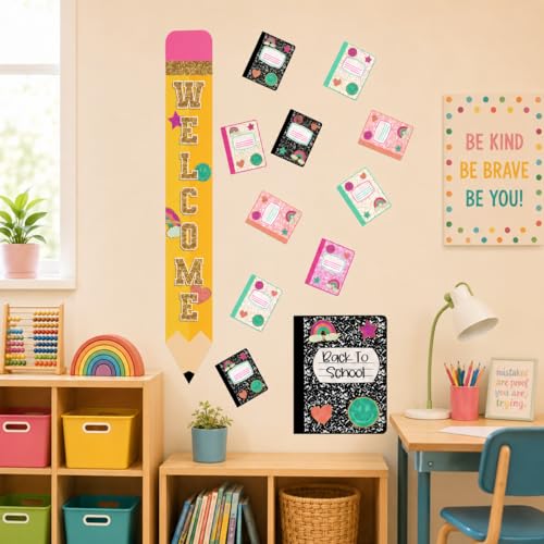 Back to School Door Decorations Kit - Boho Welcome Decals