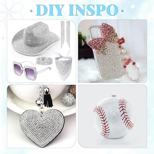 6000 Pcs Flatback Rhinestones with B7000 Glue for Crafting