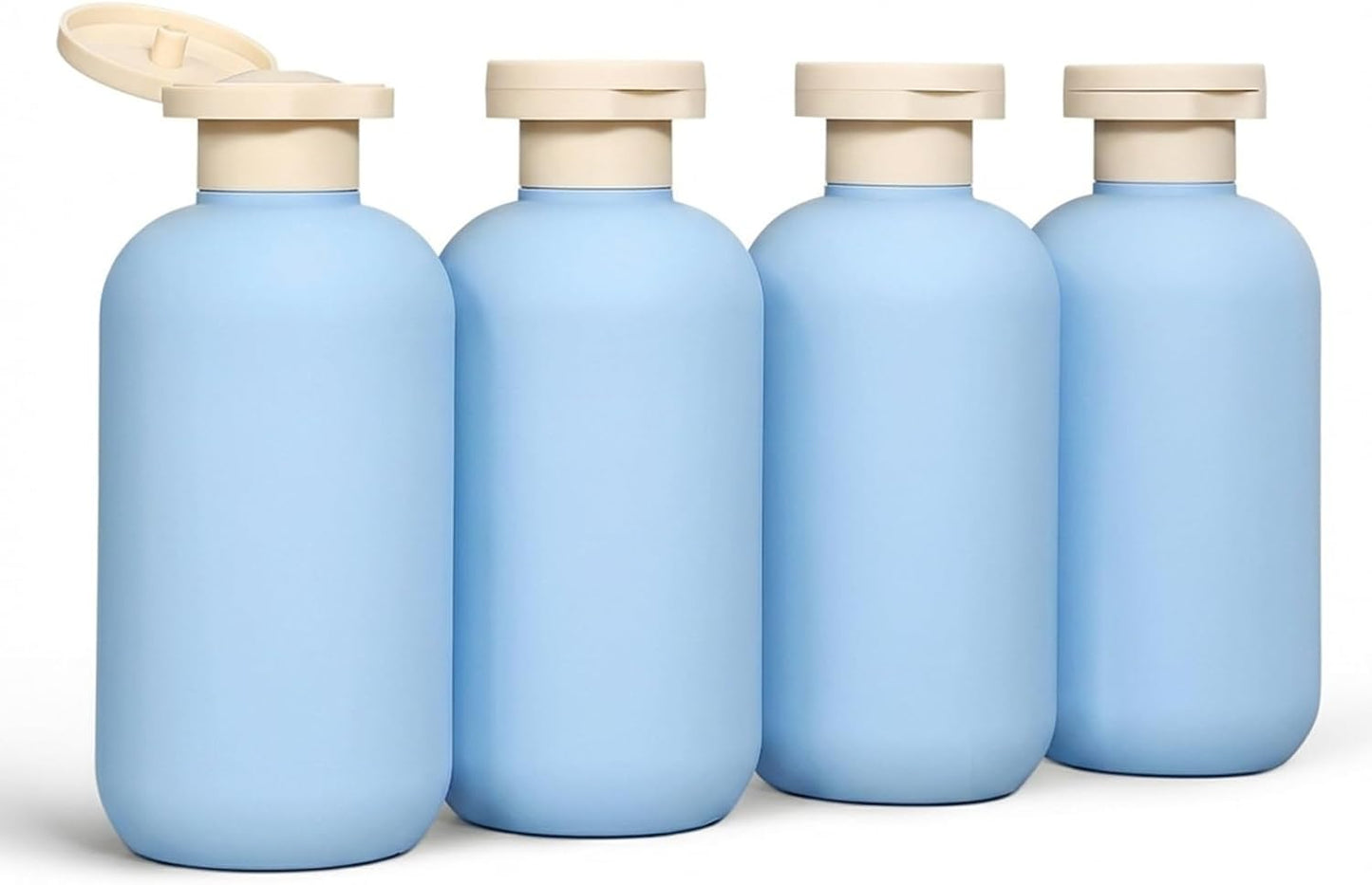 Travel Bottles for Toiletries - Leak Proof Refillable Squeeze Containers | 6.6oz, Green, 4 Pcs