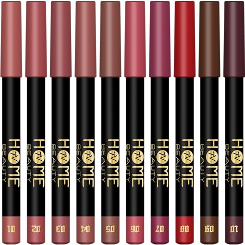 Matte Lip Crayon Set - 10 High Pigment Long Lasting Colors
