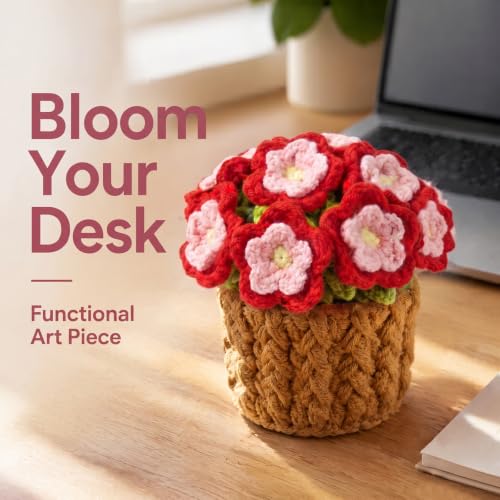 Handmade Crochet Peach Flower Coasters - Unique Gifts for Women