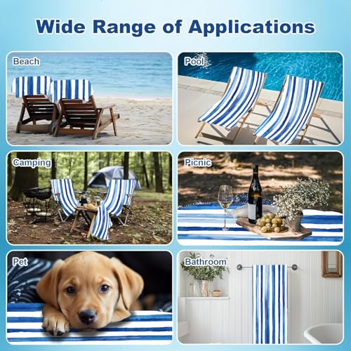 Oversized Microfiber Beach Towel - Quick Dry 36x72 in