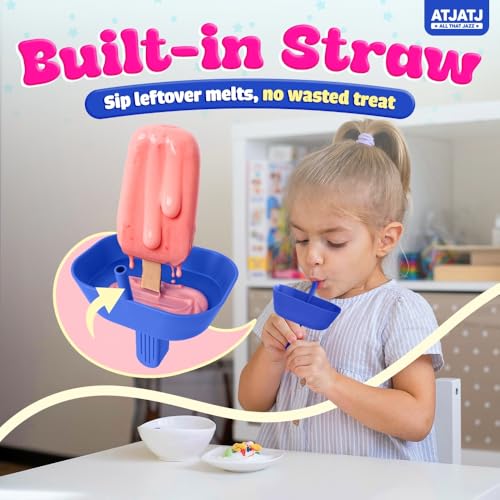 Drip-Free Silicone Popsicle Holders for Kids - 5 Pack