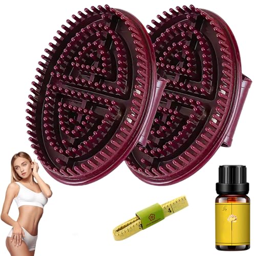 BAGISTES Meridian Brush Massage Set - 2Pcs Body Relaxation Comb