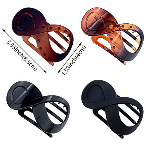 4 Pcs French Hair Clips - 3.35 Inch Strong Hold Claw Clips