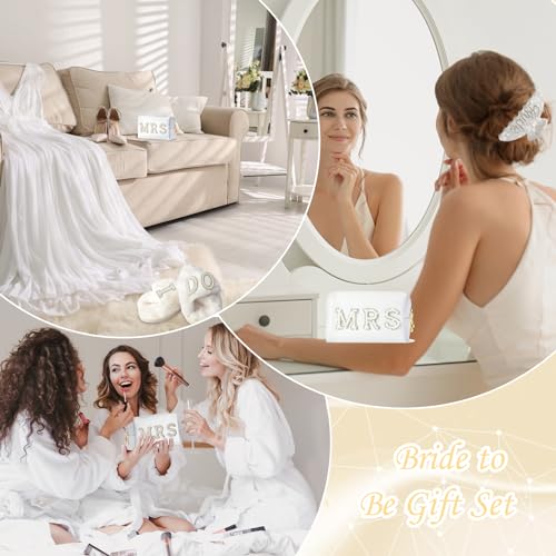 Bride Makeup Bag & Slipper Gift Set | I Do Slippers & Cosmetic Bag