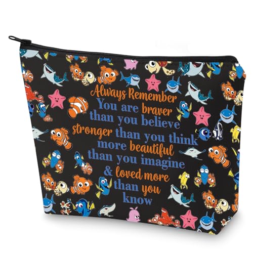 Nemo Makeup Bag - Waterproof Cosmetic Pouch, You Are Braver, WZMPA