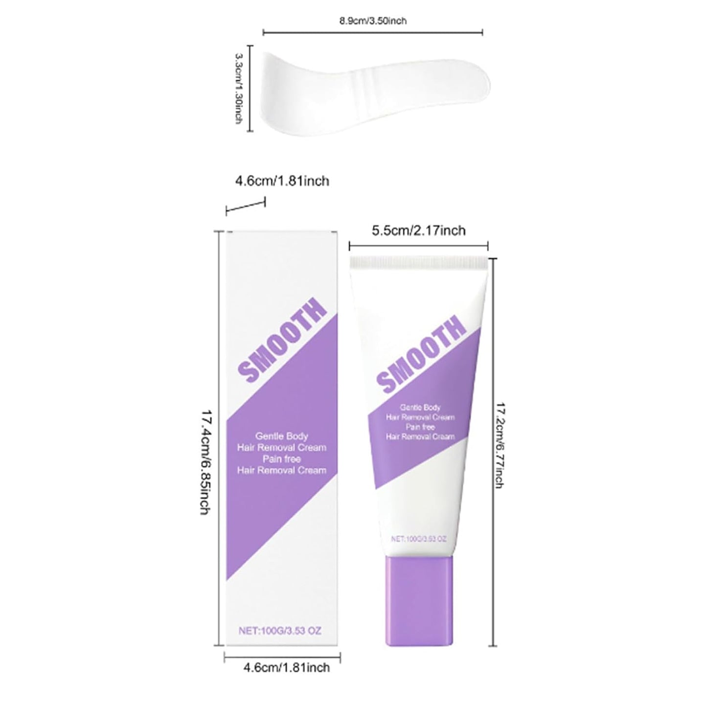 Gentle Body Hair Removal Kit - Soothing Spray for Sensitive Skin | Smooth Legs & Body for Men & Women