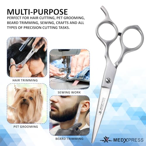Medxpress 5.5 Inch Professional Hair Cutting Scissors Stainless Steel Salon Shears
