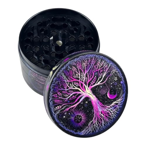 2 Inch Aluminum Spice Grinder with Unique Oil Painting Design
