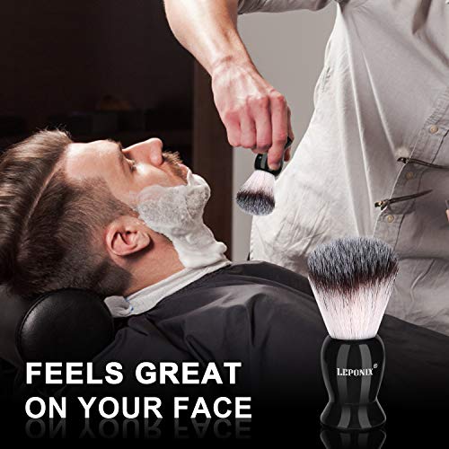 LEPONIX Men’s Shaving Kit Sweat Orange Gift Set with Razor, Soap, Brush & Cream