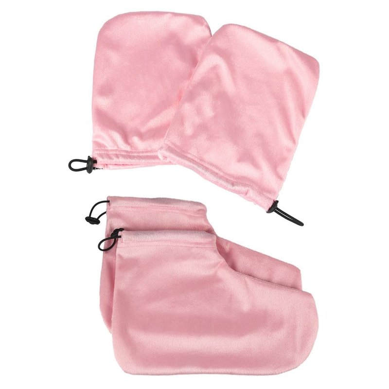 2pairs Wax Bath Therapy Set Soft Material Paraffin Gloves Foot Covers for Moisturizing Treatments for Spa and Home Use