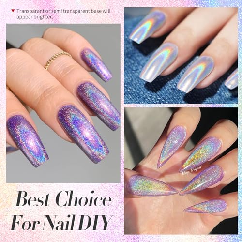 Born Pretty Holographic Nail Powder - Rainbow Iridescent Pigment