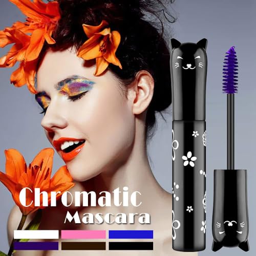 Easilydays 6 Colors Waterproof Colored Mascara - Purple (#03) – Long Lasting, Volumizing, Vibrant Eyelash Makeup