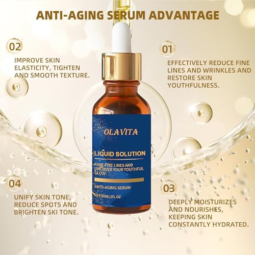 OLAVITA Vitamin C Anti-Aging Serum 1.01 Fl Oz (Pack of 2) - Hydrating & Firming