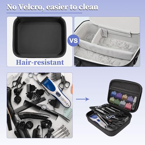 Klawdsky Hard Hair Clipper Travel Case - Barber Grooming Tool Organizer