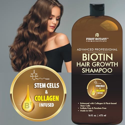 First Botany DHT Blocker Hair Regrowth Shampoo 16 fl oz - Hydrating & Volumizing for Men & Women